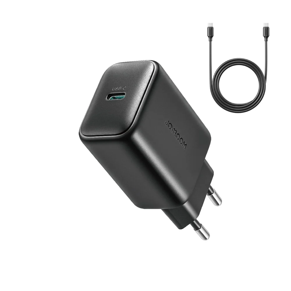 Joyroom JR-TCF23 network charger USB-C 25W SFC / PPS / PD - black + USB-C / USB-C cable 1meng