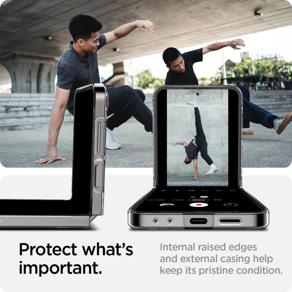 Spigen Airskin Case for Samsung Galaxy Z Flip 6 - Dark Gray (Zero One Pattern)eng
