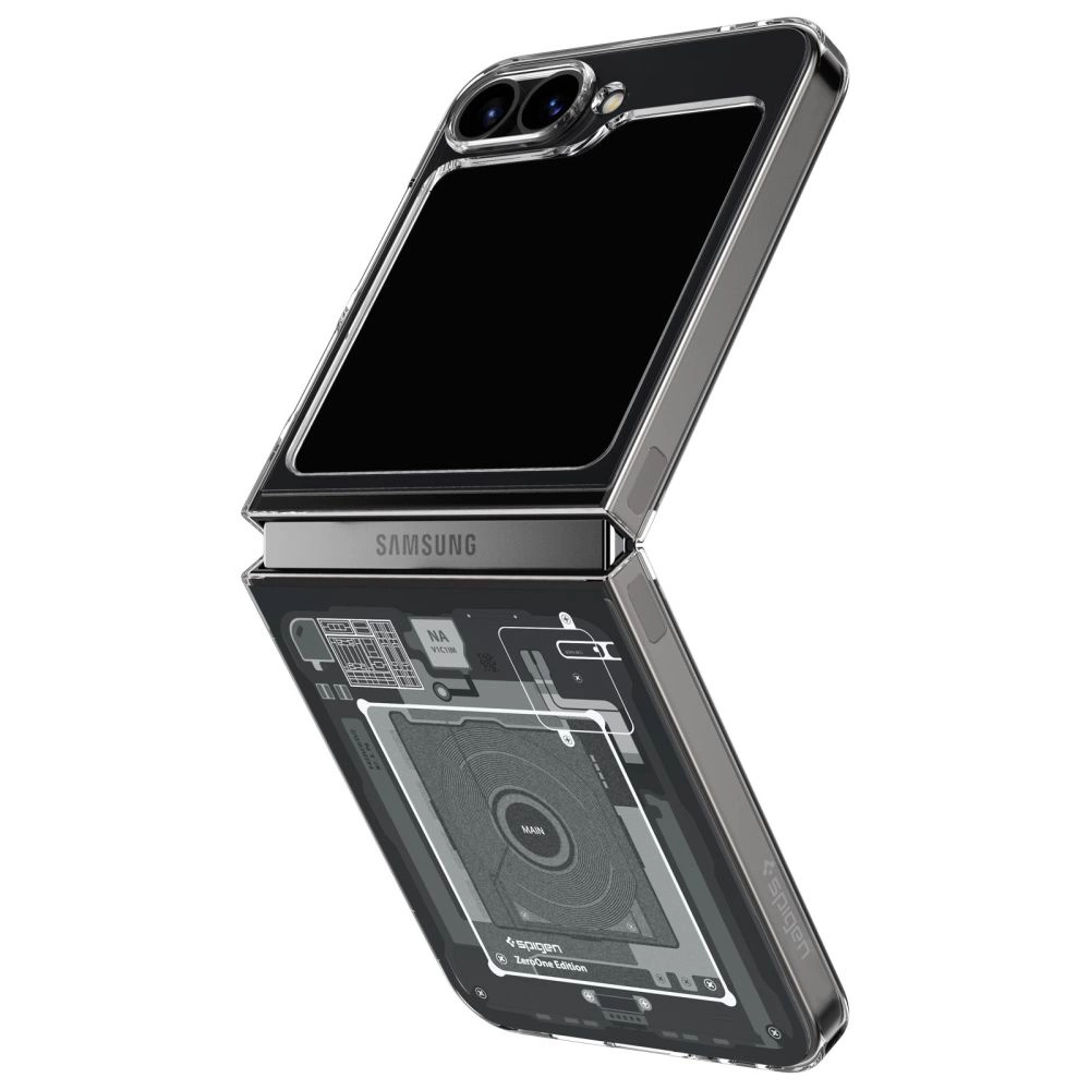 Spigen Airskin Case for Samsung Galaxy Z Flip 6 - Dark Gray (Zero One Pattern)eng