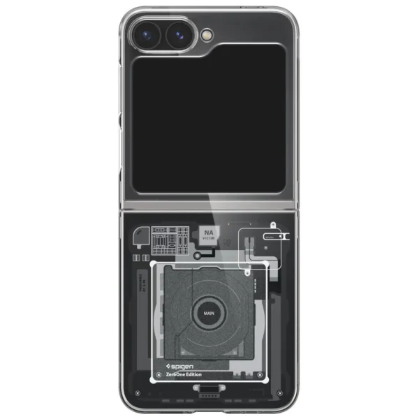 Spigen Airskin Case for Samsung Galaxy Z Flip 6 - Dark Gray (Zero One Pattern)eng