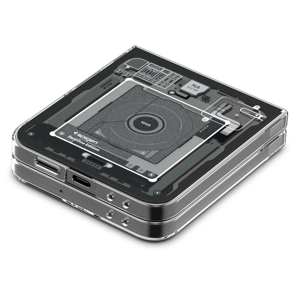 Spigen Airskin Case for Samsung Galaxy Z Flip 6 - Dark Gray (Zero One Pattern)eng