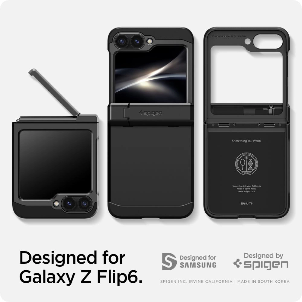 Spigen Tough Armor Pro Case for Samsung Galaxy Z Flip 6 - Blackeng
