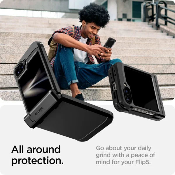 Spigen Tough Armor Pro Case for Samsung Galaxy Z Flip 6 - Blackeng