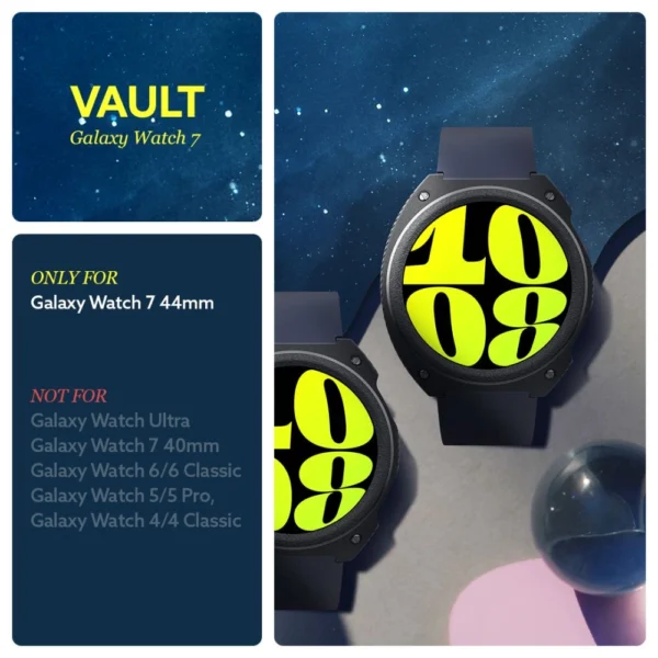 Caseology Vault Case for Samsung Galaxy Watch 7 (44mm) - Matte Blackeng