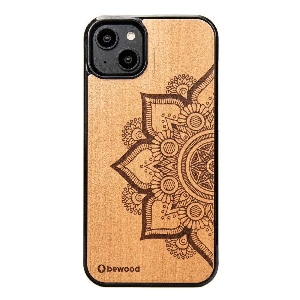 Bewood Mandala Apple Tree Wooden Case for iPhone 14 Plus - Light Browneng