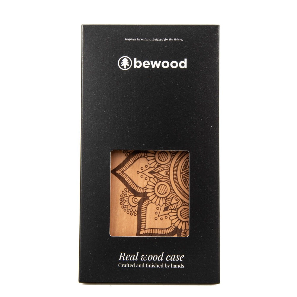 Bewood Mandala Apple Tree Wooden Case for iPhone 14 Plus - Light Browneng