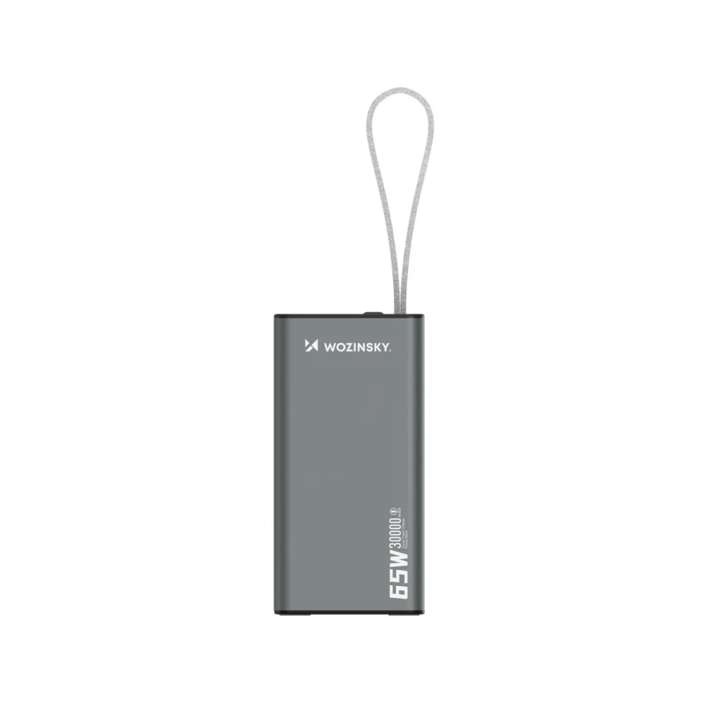 Powerbank Wozinsky K65+ 65W 30000mAh 2x USB-C, 1x USB-A 65W - grayeng