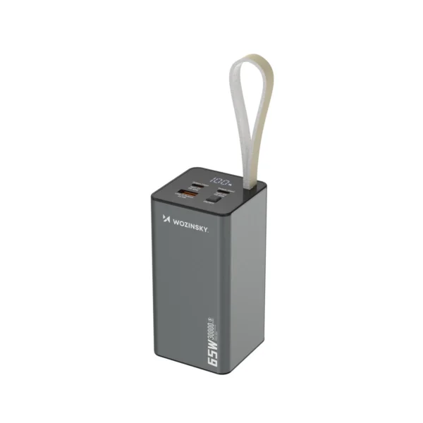Powerbank Wozinsky K65+ 65W 30000mAh 2x USB-C, 1x USB-A 65W - grayeng
