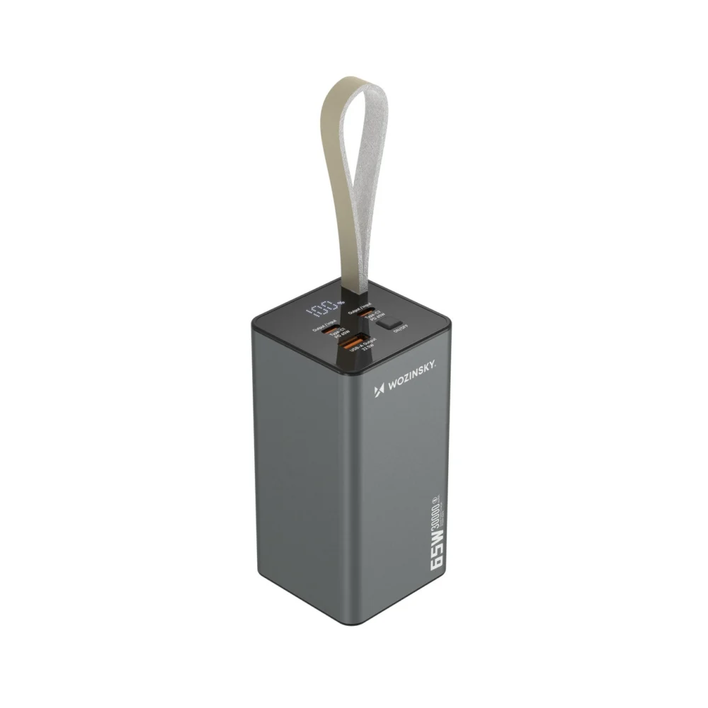 Powerbank Wozinsky K65+ 65W 30000mAh 2x USB-C, 1x USB-A 65W - grayeng