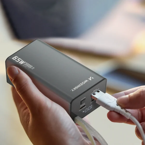 Powerbank Wozinsky K65+ 65W 30000mAh 2x USB-C, 1x USB-A 65W - grayeng