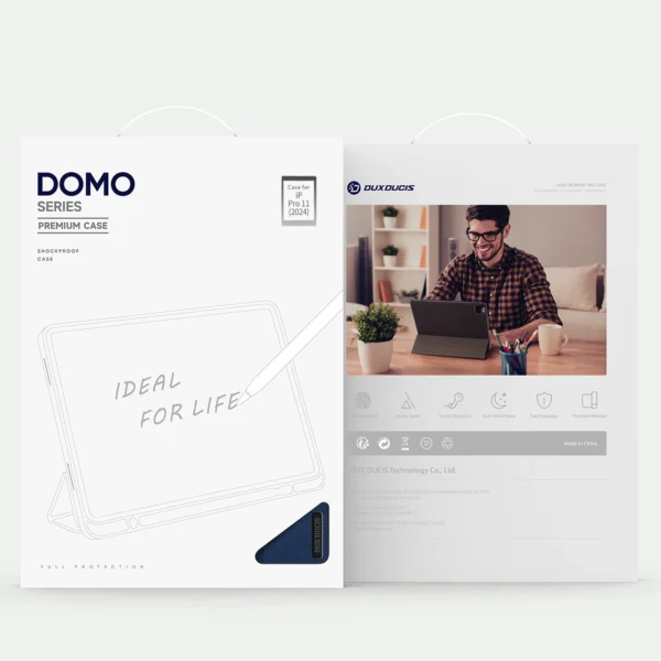 Dux Ducis Domo case with flap and smart sleep for Xiaomi Pad 6 / 6 Pro - blueeng