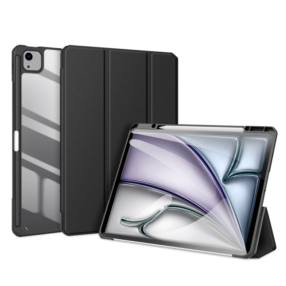 Dux Ducis Toby case with flap and stand for iPad Air 13" 2024 / iPad Pro 12.9" 2018-2022 - blackeng