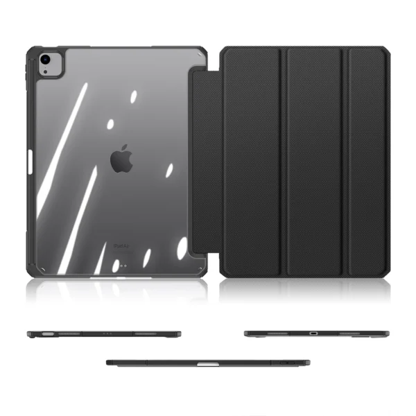 Dux Ducis Toby case with flap and stand for iPad Air 13" 2024 / iPad Pro 12.9" 2018-2022 - blackeng