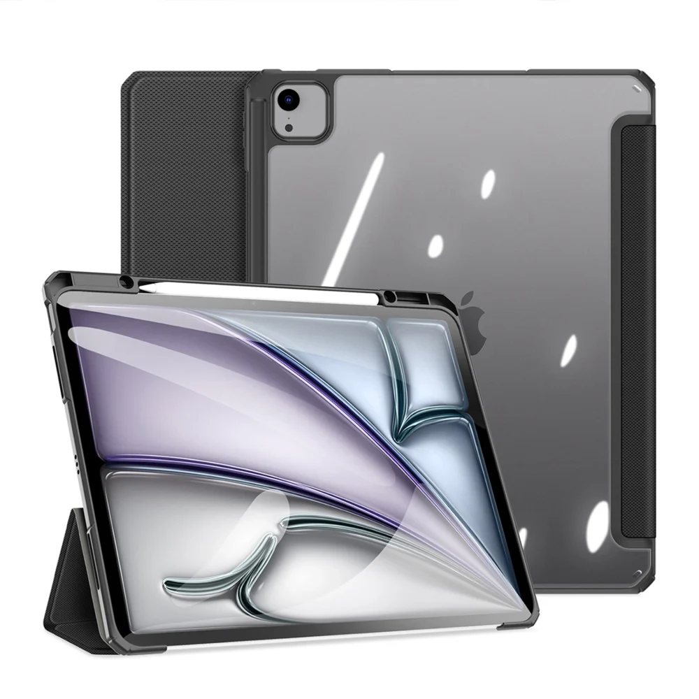 Dux Ducis Toby case with flap and stand for iPad Air 13" 2024 / iPad Pro 12.9" 2018-2022 - blackeng