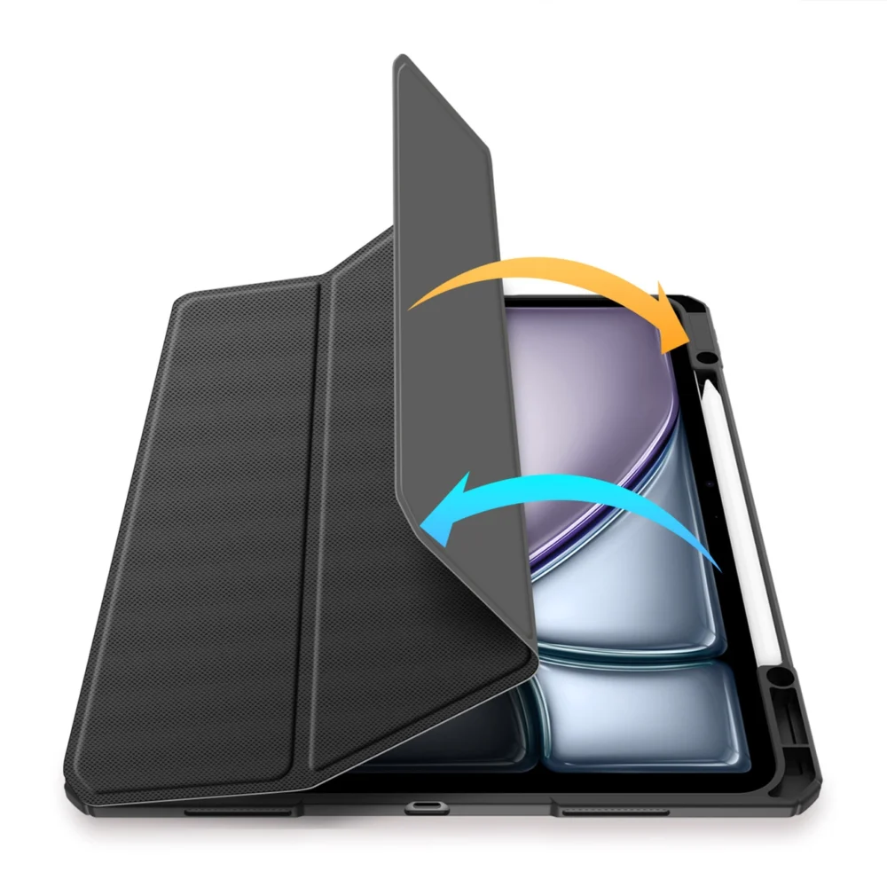 Dux Ducis Toby case with flap and stand for iPad Air 13" 2024 / iPad Pro 12.9" 2018-2022 - blackeng