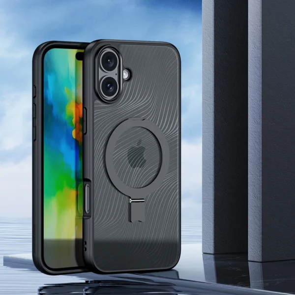 Dux Ducis Aimo Mag case with MagSafe and stand for iPhone 16 - blackeng