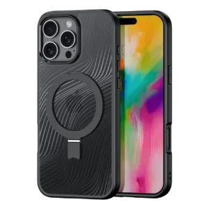Dux Ducis Aimo Mag Case with MagSafe and Stand for iPhone 16 Pro Max - Blackeng