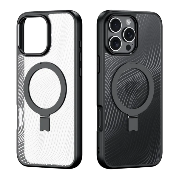 Dux Ducis Aimo Mag Case with MagSafe and Stand for iPhone 16 Pro Max - Blackeng