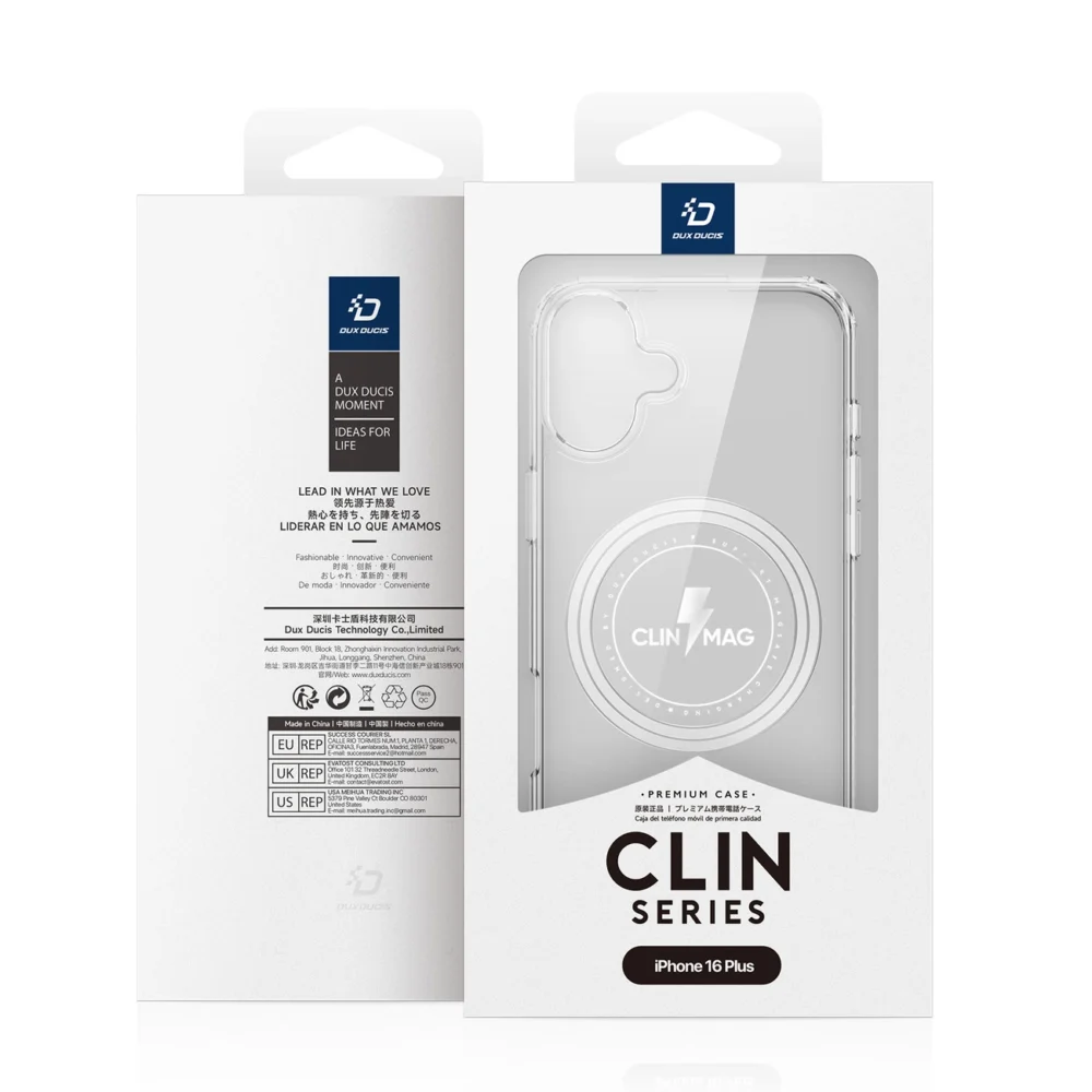 Dux Ducis Clin Mag case with MagSafe for iPhone 16 Plus - transparenteng