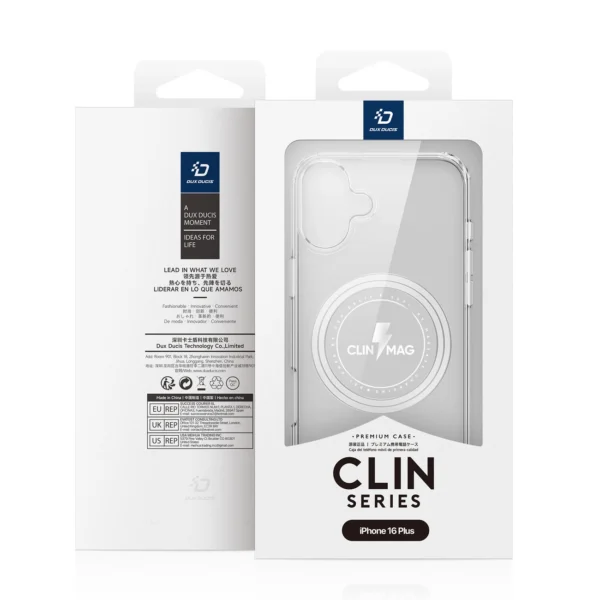Dux Ducis Clin Mag case with MagSafe for iPhone 16 Plus - transparenteng
