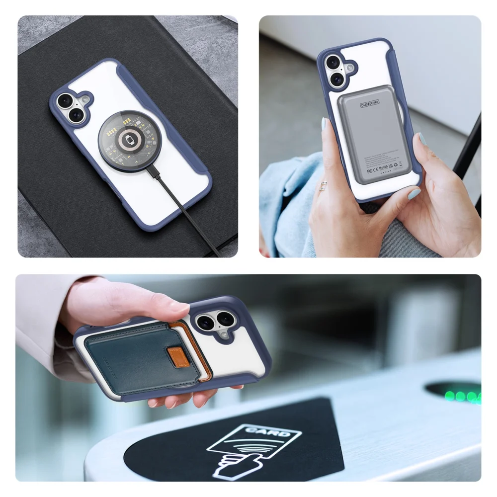 Dux Ducis Skin X Pro iPhone 16 Case with MagSafe and Flip - Blueeng