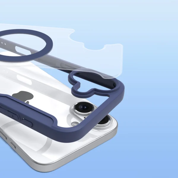 Dux Ducis Skin X Pro iPhone 16 Case with MagSafe and Flip - Blueeng