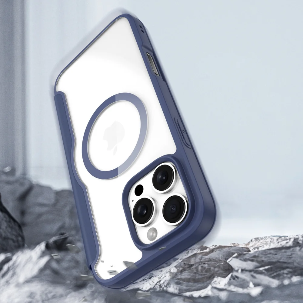 Dux Ducis Skin X Pro iPhone 16 Pro Case with MagSafe and Flip Cover - Blueeng