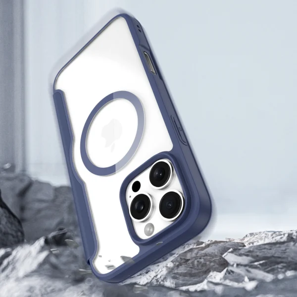 Dux Ducis Skin X Pro iPhone 16 Pro Case with MagSafe and Flip Cover - Blueeng