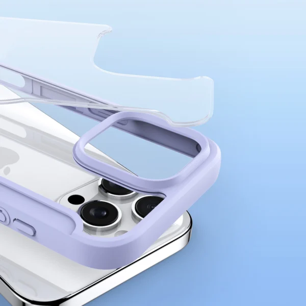 Dux Ducis Skin X Pro iPhone 16 Pro Case with MagSafe and Flip Cover - Purpleeng
