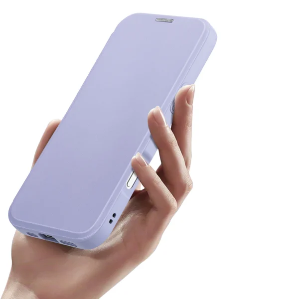 Dux Ducis Skin X Pro iPhone 16 Pro Max Case with MagSafe and Flip Cover - Purpleeng