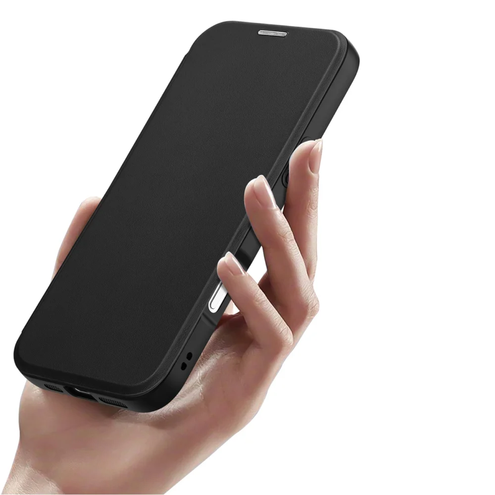 Dux Ducis Skin X Pro iPhone 16 Pro Case with MagSafe, Flip and Stand - Blackeng