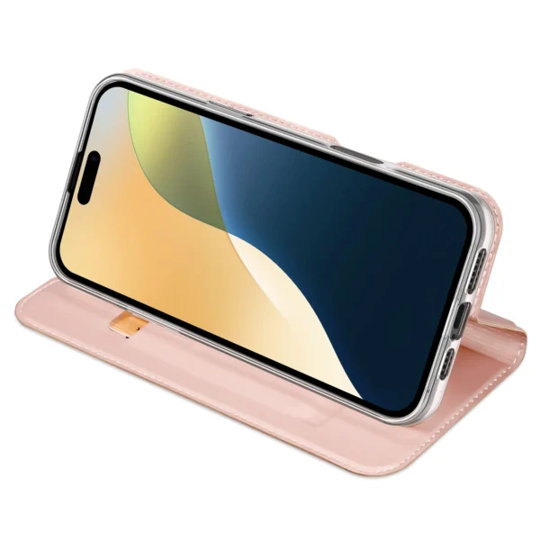 Dux Ducis Skin Pro iPhone 16 Case with Flap and Card Slot - Pinkeng