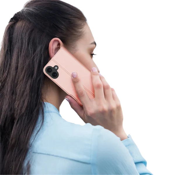 Dux Ducis Skin Pro iPhone 16 Case with Flap and Card Slot - Pinkeng