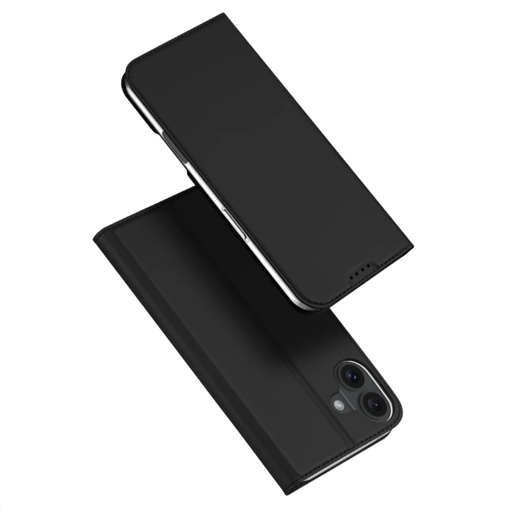 Dux Ducis Skin Pro iPhone 16 Plus Case with Flip and Card Slot - Blackeng