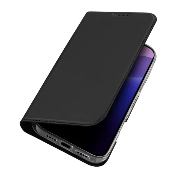 Dux Ducis Skin Pro iPhone 16 Pro Max Case with Flip and Card Slot - Blackeng