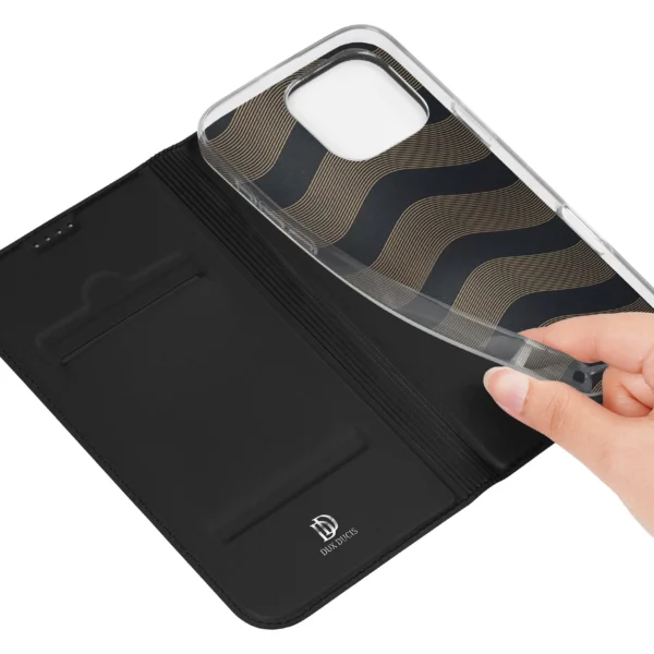 Dux Ducis Skin Pro iPhone 16 Pro Max Case with Flip and Card Slot - Blackeng