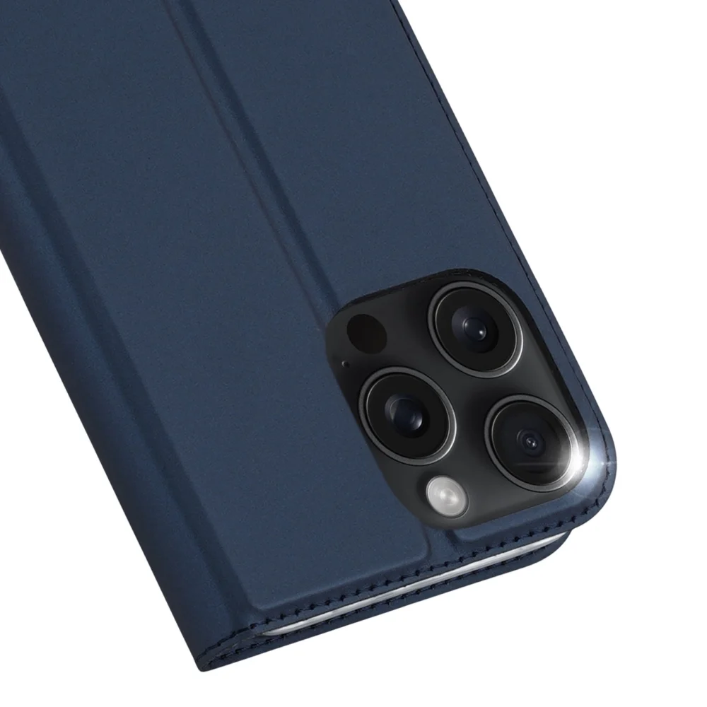 Dux Ducis Skin Pro iPhone 16 Pro Max Case with Flip and Card Slot - Blueeng