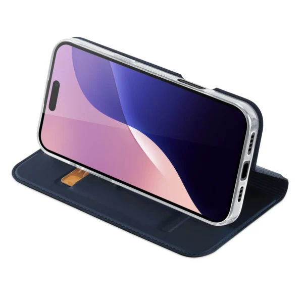 Dux Ducis Skin Pro iPhone 16 Pro Max Case with Flip and Card Slot - Blueeng
