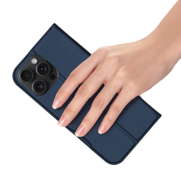 Dux Ducis Skin Pro iPhone 16 Pro Max Case with Flip and Card Slot - Blueeng