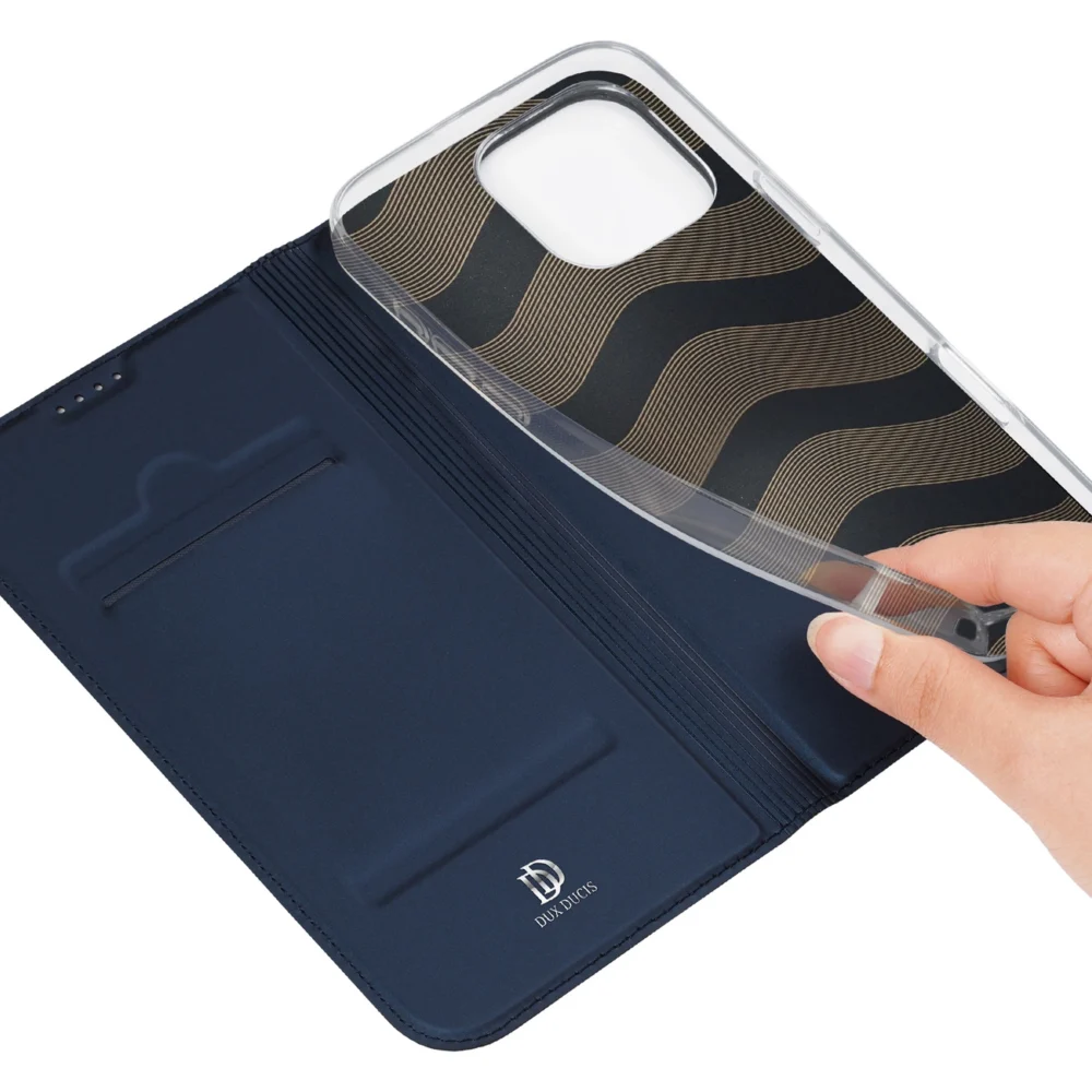 Dux Ducis Skin Pro iPhone 16 Pro Max Case with Flip and Card Slot - Blueeng