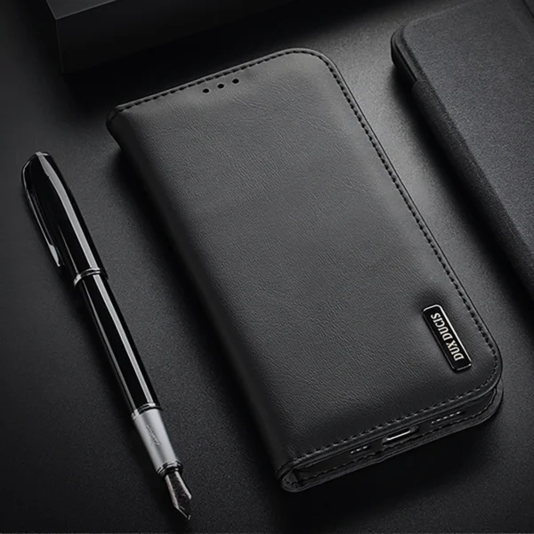Dux Ducis Hivo iPhone 16 Pro Max Case with Flip and RFID Protection - Blackeng