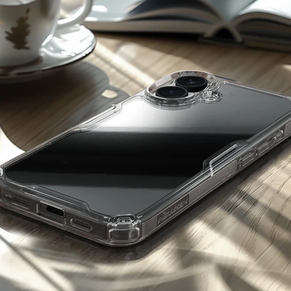 Nillkin Nature Pro Case for iPhone 16 - transparent and whiteeng