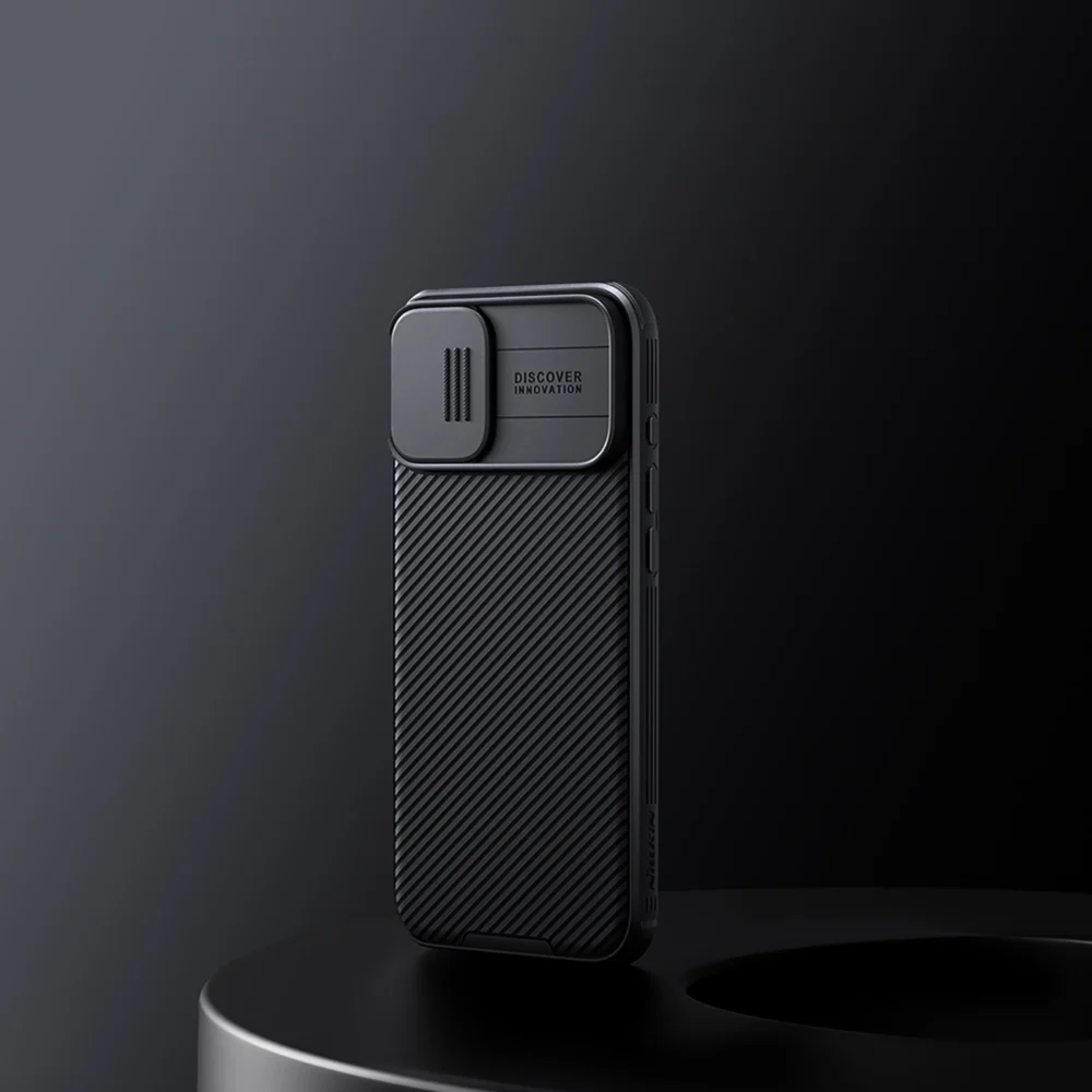 Nillkin CamShield Pro Case for iPhone 16 with camera cover - blackeng