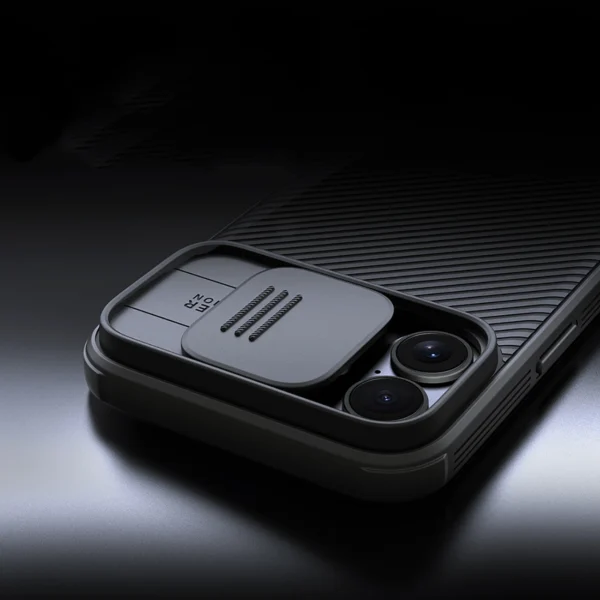 Nillkin CamShield Pro Case for iPhone 16 with camera cover - blackeng