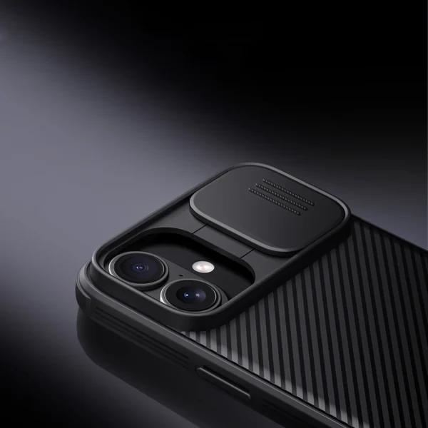 Nillkin CamShield Pro Case for iPhone 16 with camera cover - blackeng