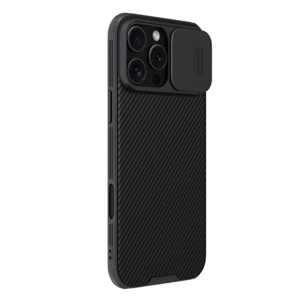 Nillkin CamShield Pro Case for iPhone 16 Pro Max with camera cover - blackeng