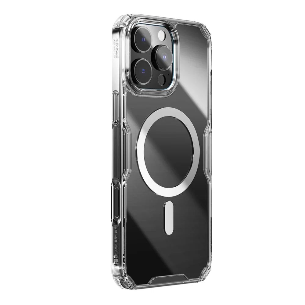 Nillkin Nature Pro Magnetic Case with MagSafe for iPhone 16 Pro - Transparent & Whiteeng