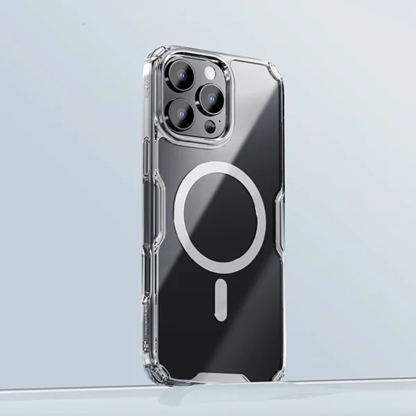 Nillkin Nature Pro Magnetic Case with MagSafe for iPhone 16 Pro - Transparent & Whiteeng