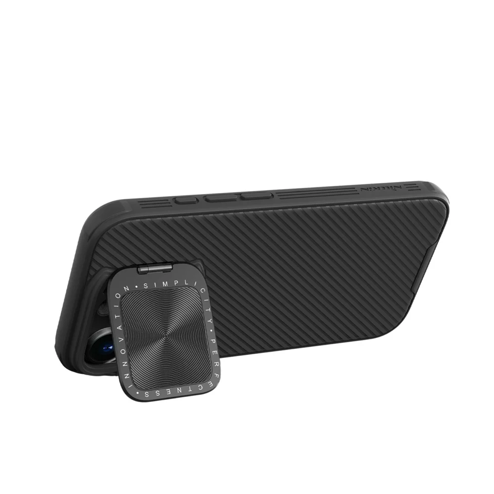 Nillkin CamShield Prop Case for iPhone 16 Pro with Camera Cover and Stand - Blackeng