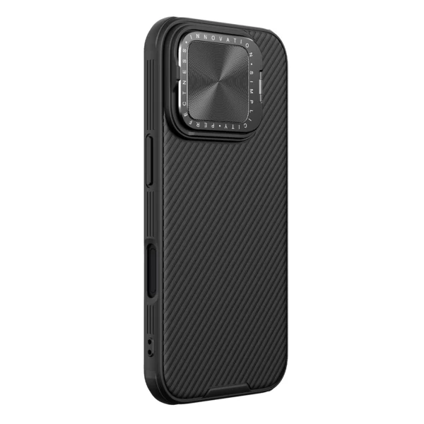 Nillkin CamShield Prop Case for iPhone 16 Pro with Camera Cover and Stand - Blackeng